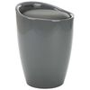 vidaXL Taburete de almacenamiento cuero sint&eacute;tico gris