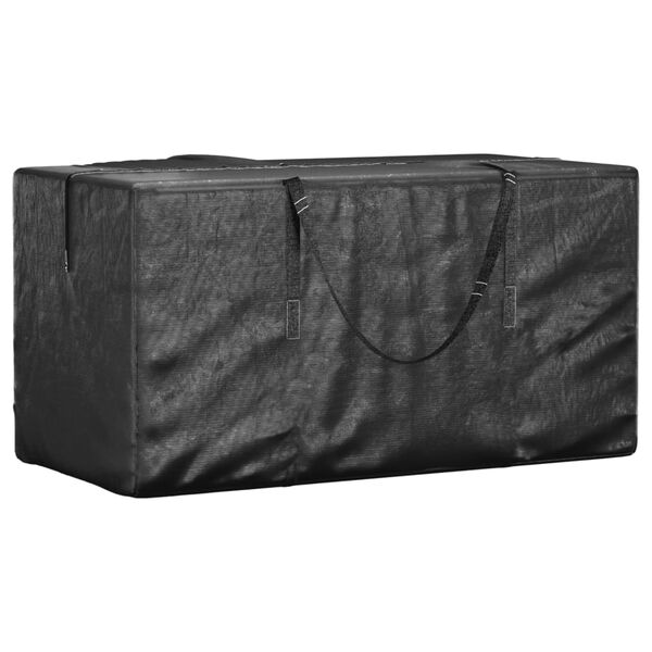 vidaXL Bolsas para cojines jard&iacute;n 2 uds polietileno negro 150x75x75 cm