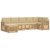 vidaXL Conjunto de sof&aacute;s de exterior 6 pcs Blanco y Beige