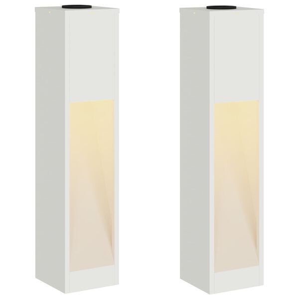 vidaXL Luz de Sendero LED Solar 2 pcs Acero laminado en fr&iacute;o