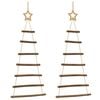 vidaXL &Aacute;rbol Navidad colgante con estrellas arriba 2 uds 42x90 cm