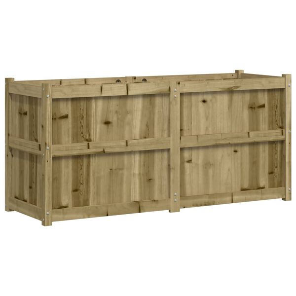 vidaXL Jardinera de madera de pino impregnada 150x50x70 cm