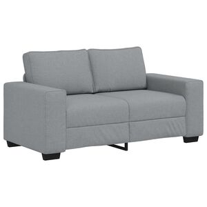 vidaXL Sof&aacute; de 2 plazas de tela gris claro 160x77x82 cm