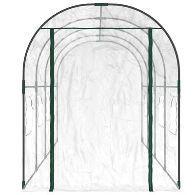 vidaXL Invernadero PVC acero pintado polvo transparente 160x400x190cm
