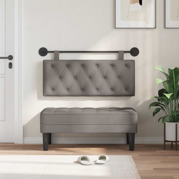 vidaXL Cabecera Colgante Taup&eacute; 110 x 55 x 7 cm tela