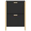 vidaXL Mueble zapatero madera contrachapada negro 57,5x33x80 cm