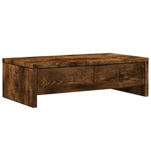 vidaXL Soporte de monitor cajones madera roble ahumado 50x27x15 cm