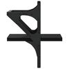 vidaXL Estantes de pared con barras 2 unidades negro 20x25x30 cm