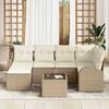 vidaXL Conjunto de sofás de jardín 7 pcs Beige ratán sintético
