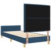 vidaXL Estructura de cama con cabecera Azul 90 x 190 cm tela