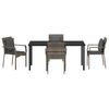 vidaXL Conjunto de Comedor de Jardín 5 pcs Gris ratán sintético