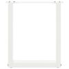 vidaXL Patas para mesa de centro en forma de U (2 unidades), color blanco, 28 x (42-43) cm, acero
