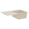 vidaXL Lavabo Beige 780 x 500 mm 80% Cuarzo y 20% Resina