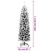 vidaXL &Aacute;rbol de Navidad artificial delgado verde con nieve PVC 240 cm