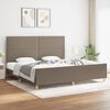 vidaXL Cama sin colch&oacute;n tela gris taupe 200x200 cm