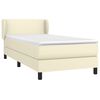 vidaXL Cama box spring con colch&oacute;n cuero sint&eacute;tico crema 90x190 cm