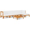 vidaXL Juego muebles de jard&iacute;n y cojines 6 pzas madera maciza acacia