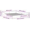 vidaXL Estructura de cama Marrón cera 160 x 220 cm