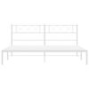 vidaXL Estructura cama sin colchón con cabecero metal blanco 180x200cm