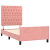 vidaXL Estructura de cama sin colch&oacute;n terciopelo rosa 90x190 cm