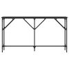 vidaXL Mesa consola madera de ingeniería negro 140x23x75 cm