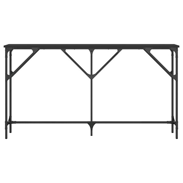 vidaXL Mesa consola madera de ingeniería negro 140x23x75 cm