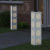vidaXL Luz de camino LED solar 2 pcs Acero laminado en fr&iacute;o