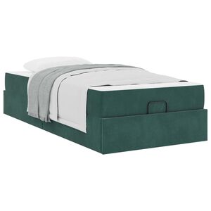 vidaXL Estructura de cama Verde oscuro 80 x 200 cm Terciopelo