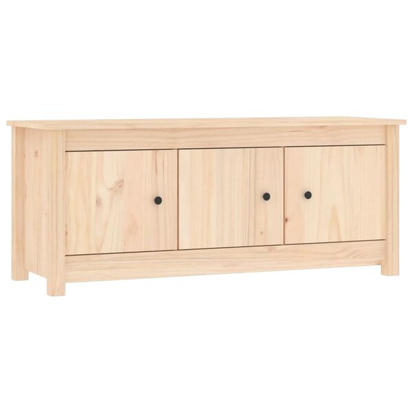 vidaXL Mueble zapatero de madera maciza de pino 110x38x45,5 cm