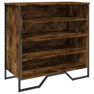 vidaXL Zapatero de madera de ingenier&iacute;a roble ahumado 80x38x78 cm