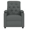 vidaXL Sill&oacute;n reclinable de tela gris oscuro