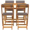 vidaXL Conjunto bistro 5 pcs Aceite Natural Madera de Acacia S&oacute;lida