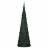 vidaXL &Aacute;rbol de Navidad emergente preiluminado con luces verde 150 cm