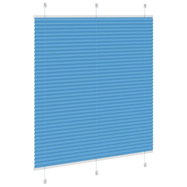 vidaXL Estor Plisado azul 120x100 cm Tela Ancho 119,4 cm Poli&eacute;ster