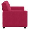 vidaXL Sof&aacute; de 2 plazas de terciopelo rojo tinto 160x78x84 cm