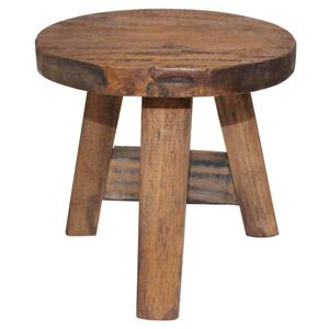 vidaXL Taburete de madera maciza de caoba