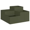 vidaXL Maceta para Jard&iacute;n Verde oliva 80 x 80 x 48 cm Acero