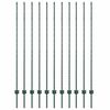vidaXL Poste de Valla 11 pcs Verde 160 cm Acero