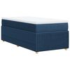 vidaXL Cama box spring con colchón tela azul 100x200 cm