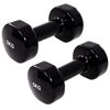 vidaXL Mancuernas 2 unidades hierro fundido negro 2x5 kg