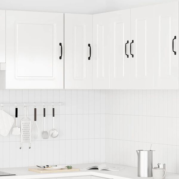 vidaXL Armario de cocina de esquina pared Kalmar blanca de alto brillo