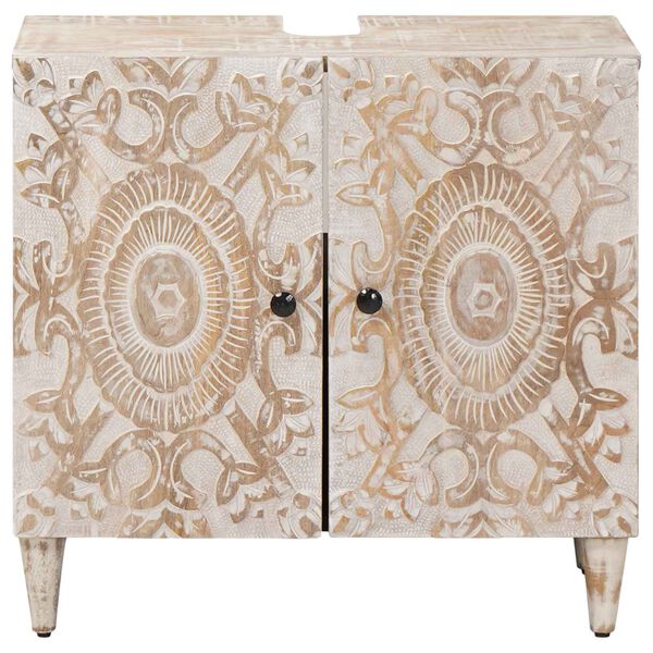 vidaXL Mueble de lavabo para ba&ntilde;o con almacenamiento 62 x 33 x 58 cm