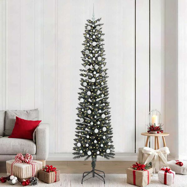 vidaXL &Aacute;rbol de Navidad artificial Verde 240 cm PVC, Pl&aacute;stico y Acero