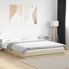 vidaXL Estructura cama con luces LED madera roble Sonoma 150x200 cm