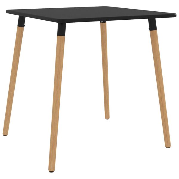 vidaXL Juego de comedor 5 piezas negro y turquesa