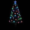 vidaXL &Aacute;rbol de Navidad preiluminado con soporte y LED fibra &oacute;ptica 120 cm