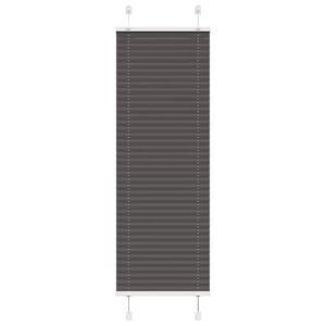 vidaXL Estor Plisado negro 40x100 cm Tela Ancho 39,4 cm Poli&eacute;ster