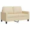 vidaXL Sof&aacute; de 2 plazas de tela color crema 120 cm