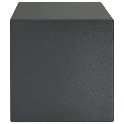 vidaXL Caja fuerte digital con huella gris oscuro 35x25x25 cm
