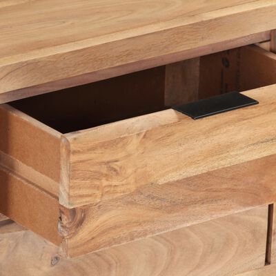 vidaXL Mueble de TV madera maciza acacia borde natural 120x30x42 cm